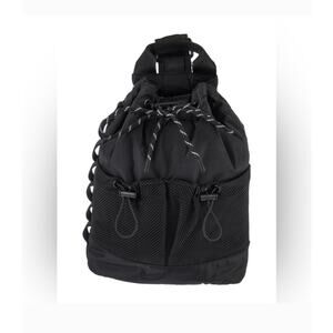 Dagne Dover Nova Sling Bag – Black, Drawstring Bucket Style with Mesh Pockets